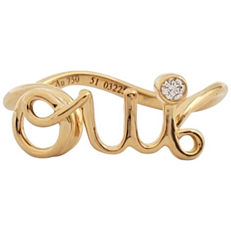 Oui Ring Yellow Gold and Diamond 